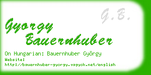 gyorgy bauernhuber business card